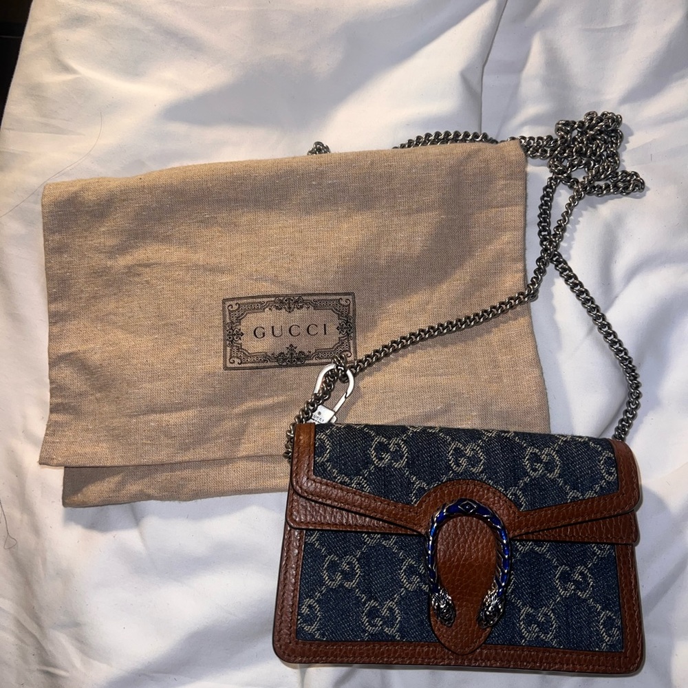 Gucci mini denim dionysus bag